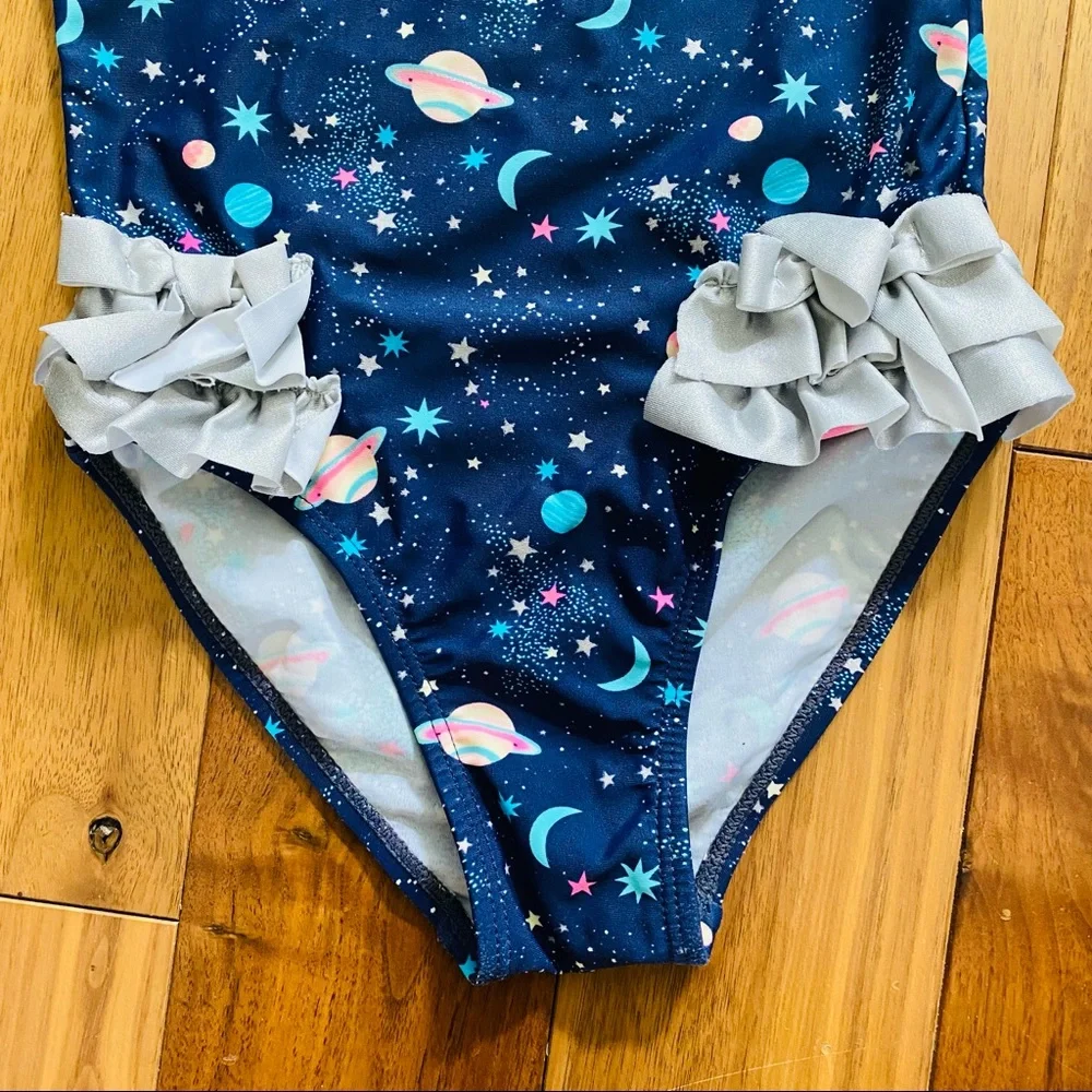 Girls One Piece Swimsuit Bundle Size 5-6 Set of 2 Pool Beach Summer Swimwear